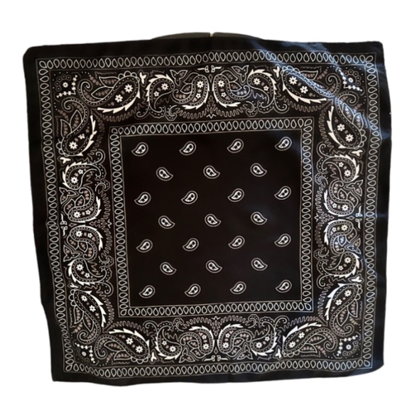 Accessories - Black Paisley Bandana